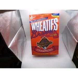 1995 Atlanta Braves World Series Champions Wheaties Cereal Box Vintage MLB Seale